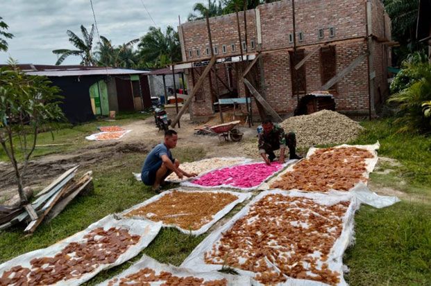 Anggota Koramil 0321-05/RM Kembali Lakukan Pendampingan UMKM Pembuatan Kerupuk