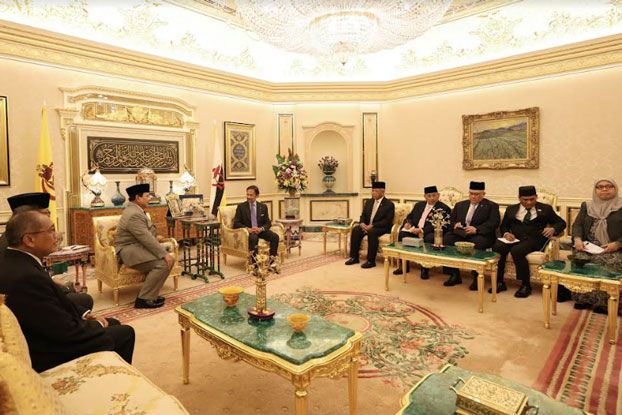 Menhan Prabowo Temui Sultan Hassanal Bolkiah di Istana Nurul Iman, Bahas Kerja Sama Pertahanan