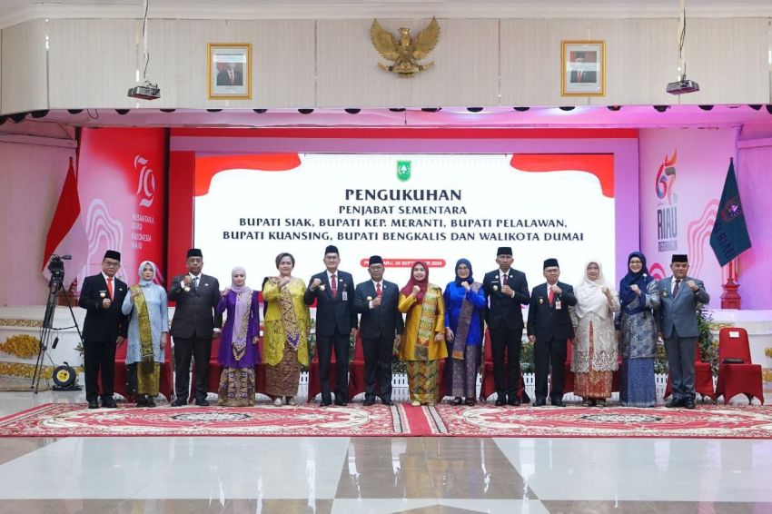 Pj Gubernur Riau Kuhkan 6 Pjs Kepala Daerah