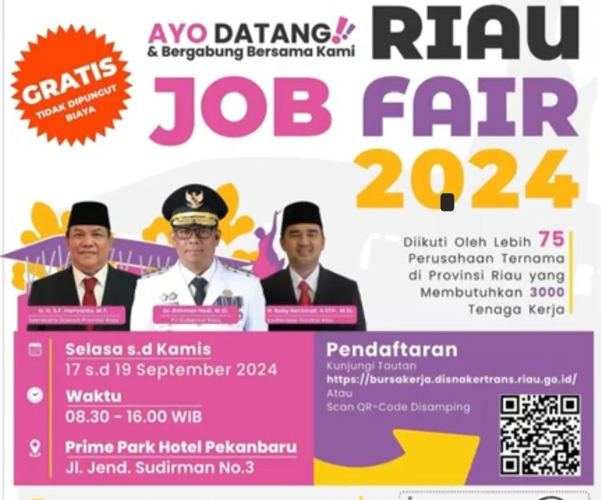 Pencaker di Riau Job Fair 2024 Membludak