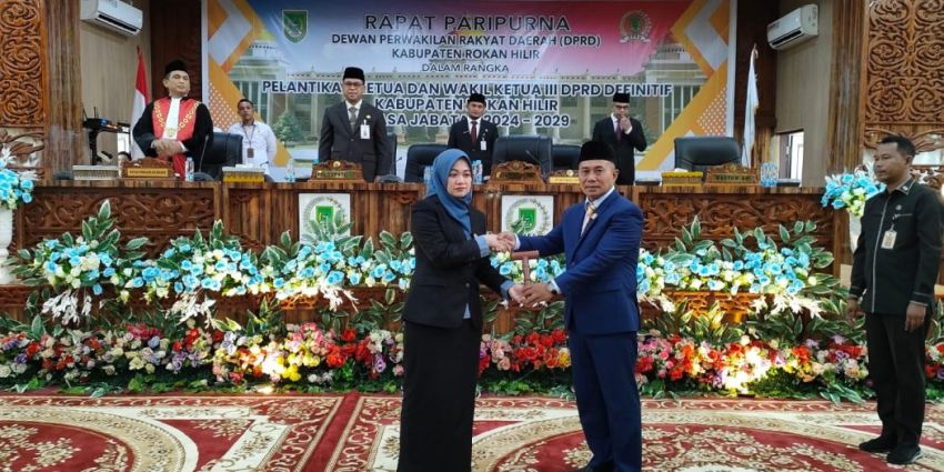Ketua dan Wakil DPRD Rohil Defenitif Dilantik