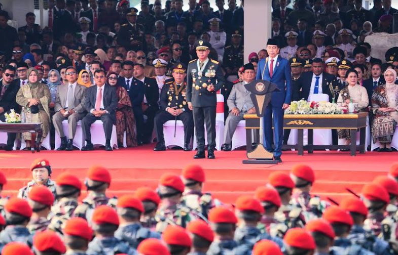 Meriah Penuh Hidmat Puncak Acara Peringatan HUT Ke-79 TNI di Silang Monas