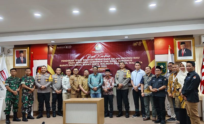 Jaga Hak Pilih Warga Perbatasan, Bawaslu Rohil Hadiri Rakor Pendirian TPS Perbatasan Dalam Provinsi Riau