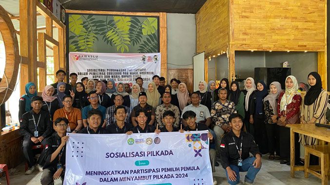 Sosialisasi Pengawasan Partisipatif, Panwaslu Pusako Kolaborasi Dengan Mahasiswa Kukerta Fisip Unri