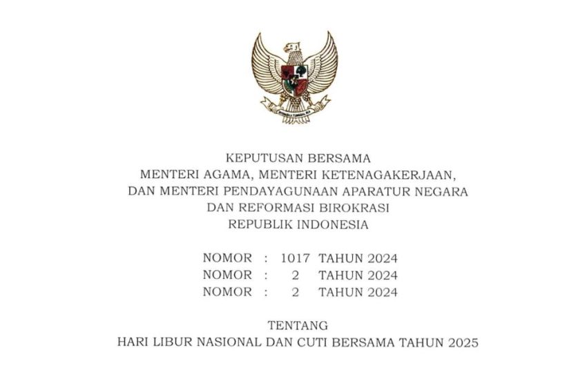 Catat! Ini Libur Nasional dan Cuti Bersama Tahun 2025