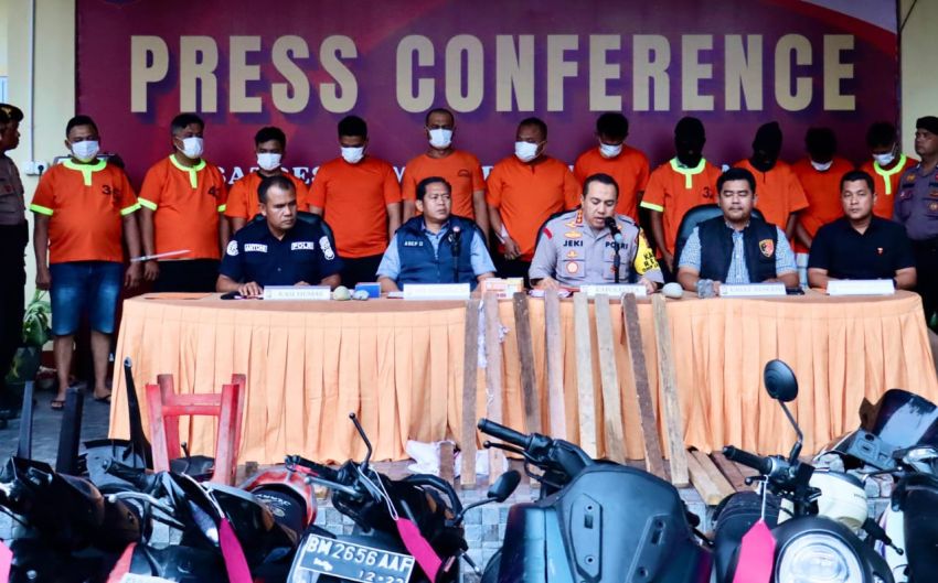 Diinisiasi Ketua Ormas, 15 Pelaku Perusakan di Sonic Car Wash Pekanbaru Ditangkap