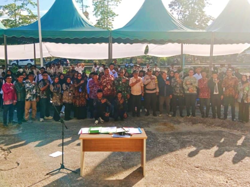 Danramil 0321-05/RM Hadiri Pelantikan KPPS Kelurahan dan Kepenghuluan Se-Kecamatan Rimba Melintang