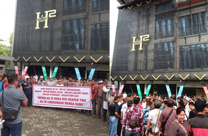 Warga Tobekgodang Panam Pekanbaru Desak Tempat Hiburan Heaven Two Ditutup