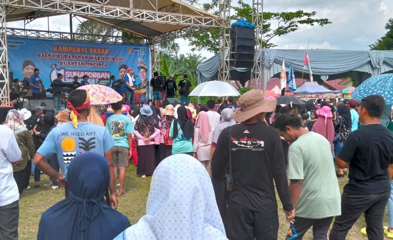 Kampanye Paslon SDM di Suka Maju Sepi Pengunjung, Warga Ingin Ganti Bupati