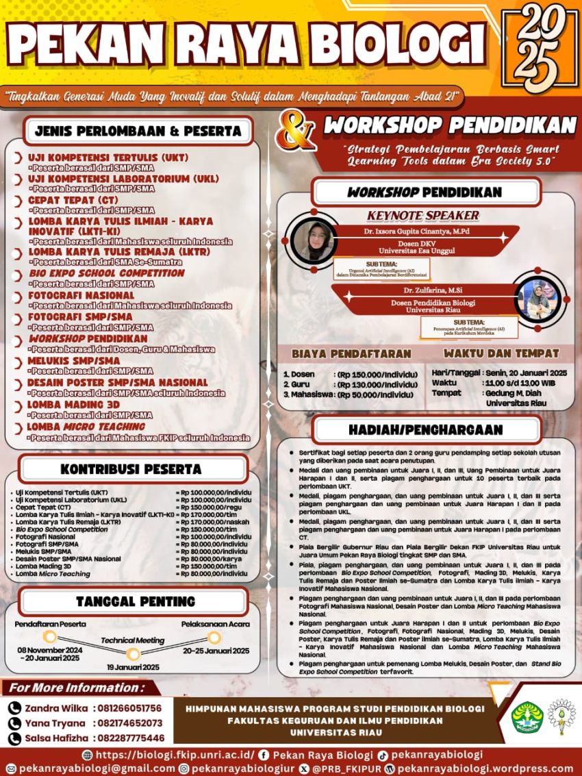 Panitia Pekan Raya Biologi 2025 FKIP UNRI Tingkatkan Persiapan