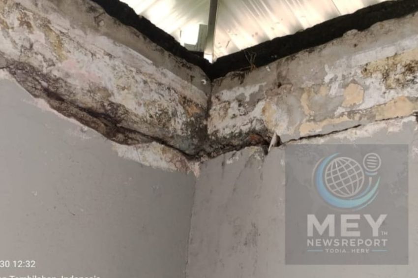 Gedung MPP Inhil Diduga Dikerjakan Asal Jadi