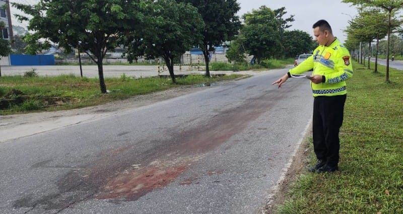 Lawan Arus, Pemotor di Pekanbaru Tewas di Tempat