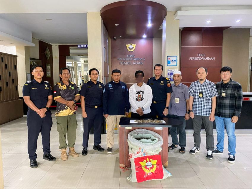 Bea Cukai Tembilahan Gagalkan Penyelundupan 30 Kilogram Sisik Trenggiling