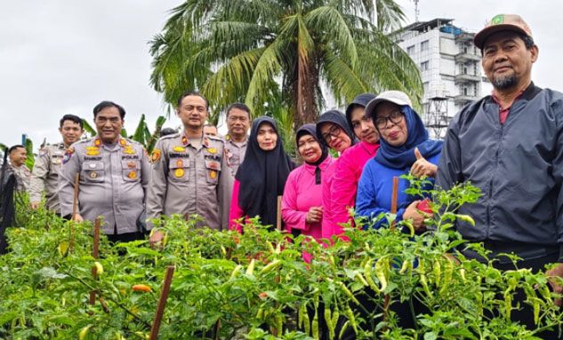 Kapolsek Pekanbaru Kota Ikuti Zoom Virtual Launching Penguatan Ketahanan Pangan Lestari