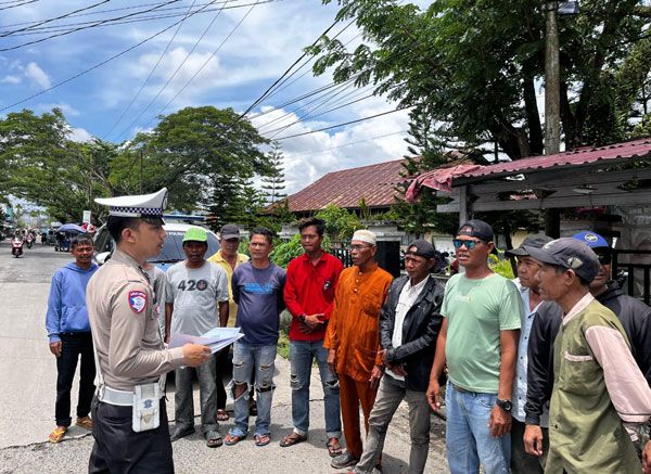 Satlantas Polres Inhil Laksanakan Dikmas Kampanye Keselamatan kepada Masyarakat