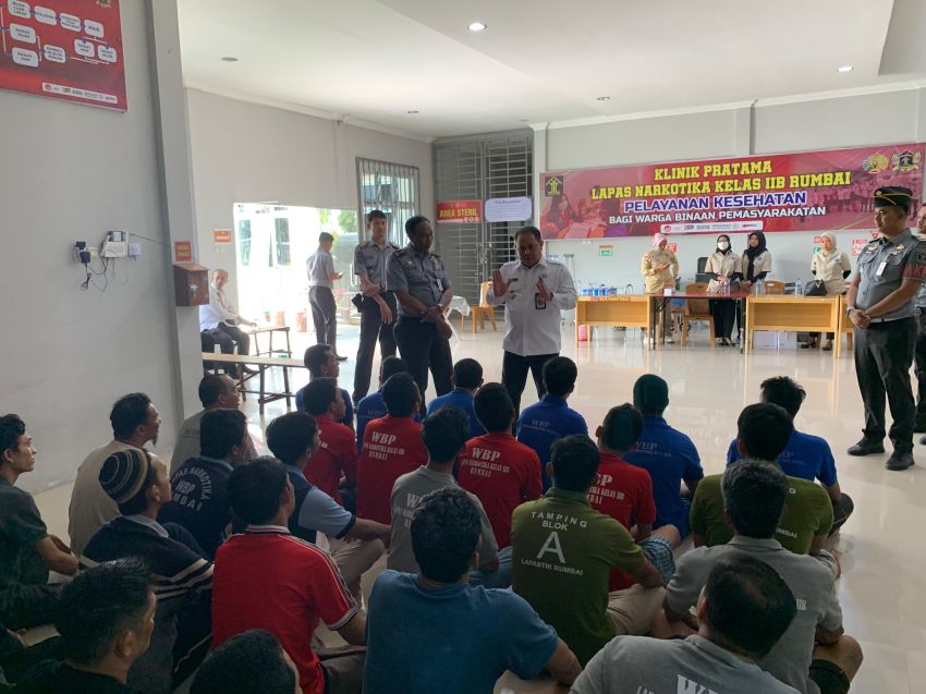 Bersama Kanwil Pemasyarakatan, Kepala BNN Kota Pekanbaru Sidak Lapas Narkotika Rumbai