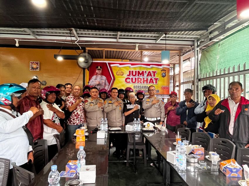 Satlantas Polres Inhil Gelar Jumat Curhat Bersama Masyarakat, AKP Fandri Sampaikan Pesan Keselamatan Lalu Lintas