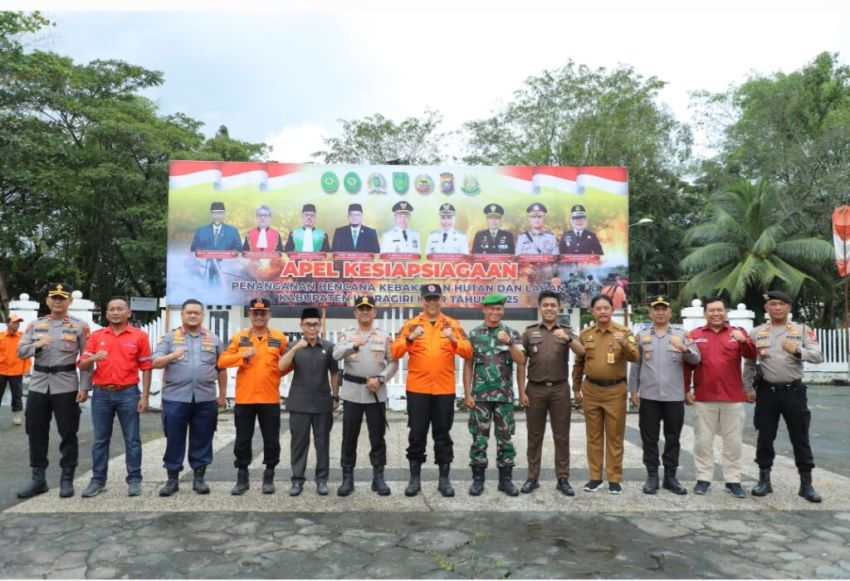 Pj Sekdakab Inhil Pimpin Apel Kesiapsiagaan Penanganan Bencana Karhutla 2025