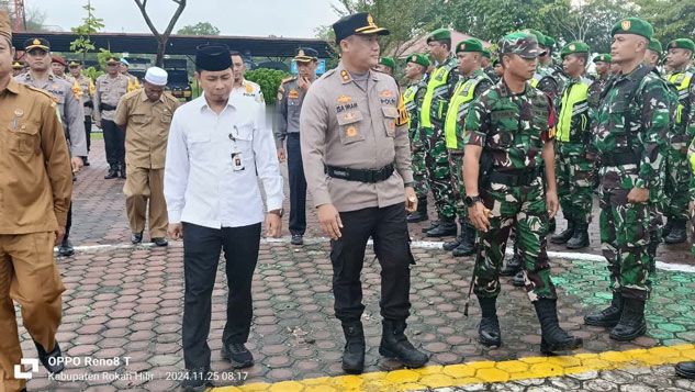 Pengecekan Pos PAM Idul Fitri 1446 H, Sinergi TNI-Polri Jamin Keamanan dan Kenyamanan Warga di Bagansiapiapi
