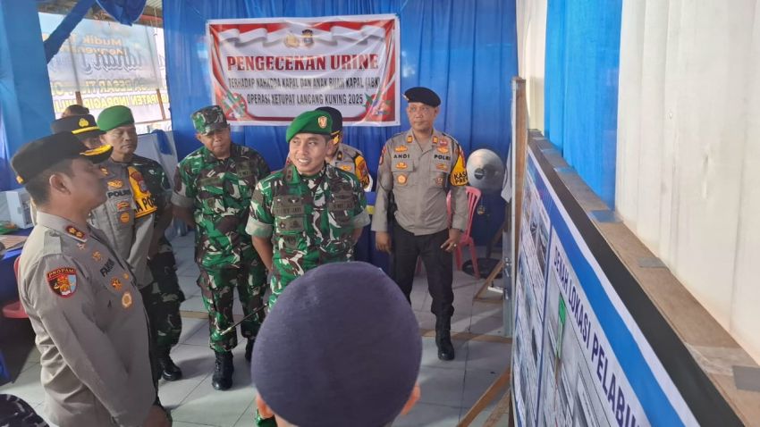 Dandim 0314/Inhil dan Kapolres Tinjau Pos Pengamanan Operasi Ketupat Lancang Kuning 2025