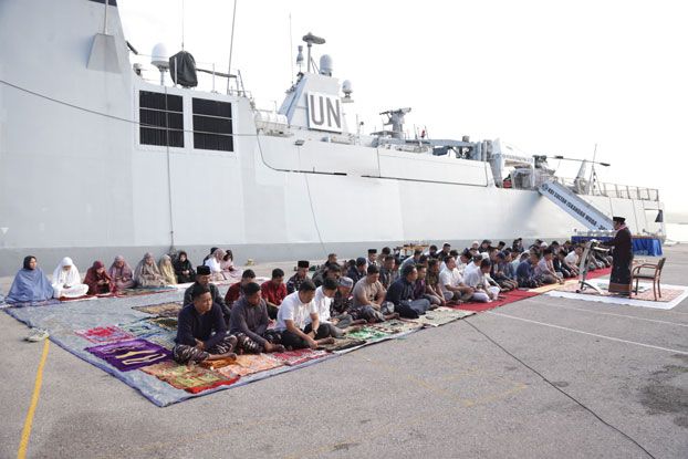 Suasana Perayaan Idul Fitri Satgas MTF TNI Konga XXVIII-P/UNIFIL di Daerah Operasi
