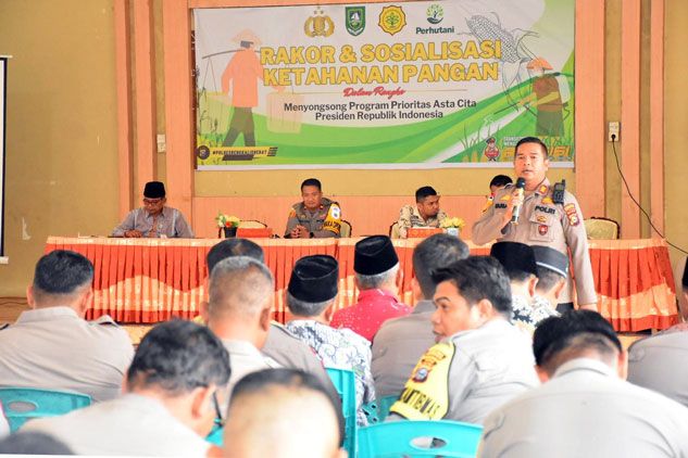 Polsek Bengkalis Gelar Rakor dan Sosialisasi Ketahanan Pangan