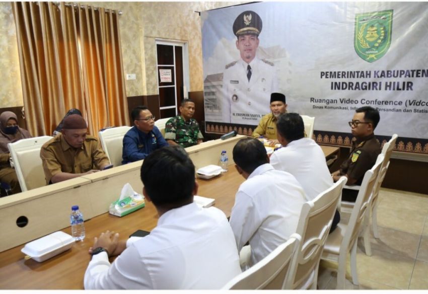 Pemkab dan Forkopimda Inhil Ikuti Zoom Meeting Koordinasi Pengendalian Inflasi 2025 Bersama Mendagri