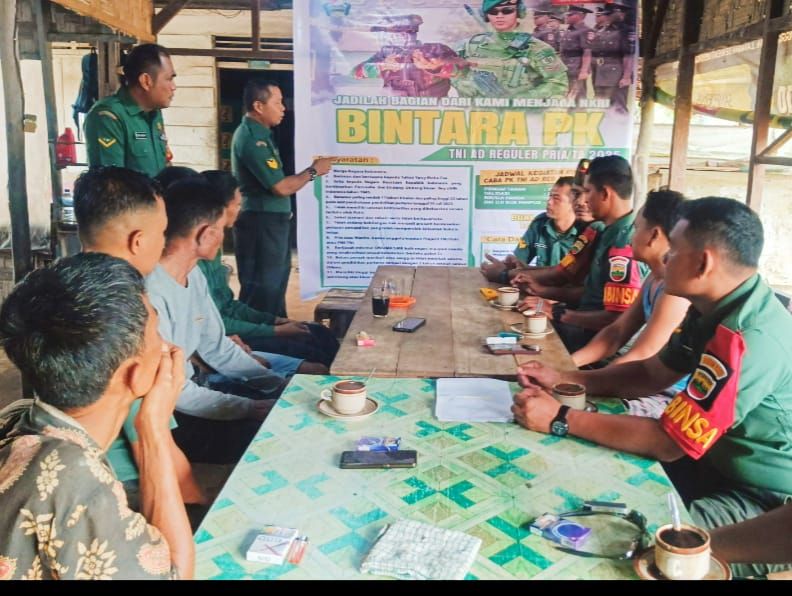 Koramil 0321-05/RM Sosialisasi Rekrutmen Prajurit TNI Gratis penerimaan Scaba PK TNI-AD TA.2025 di Kepenghuluan Bangko Bakti