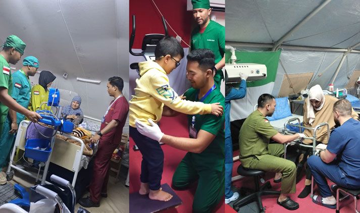 Peduli Kemanusiaan, Tenaga Kesehatan TNI Tangani Korban Gaza Di Mesir