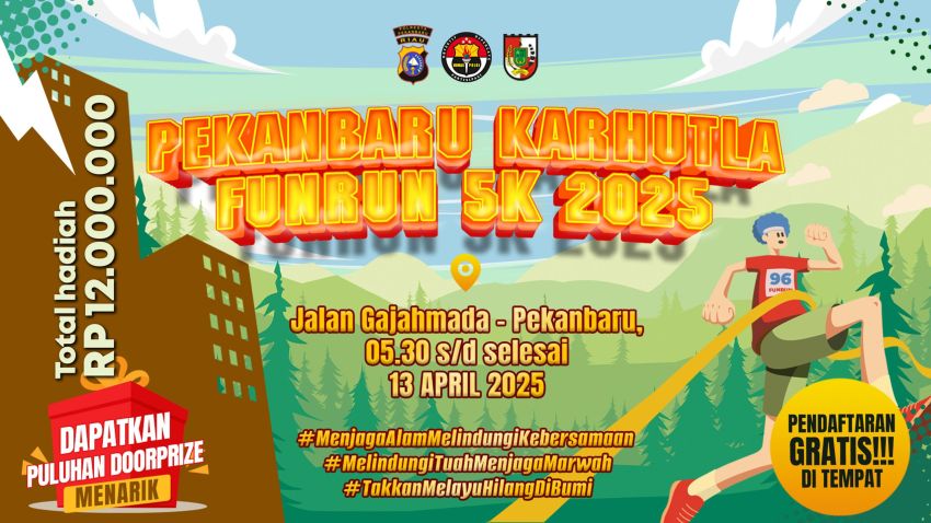 Ayo Ikuti Pekanbaru Karhutla Fun Run 5K, Dapatkan Hadiah dan Doorprize Menarik!
