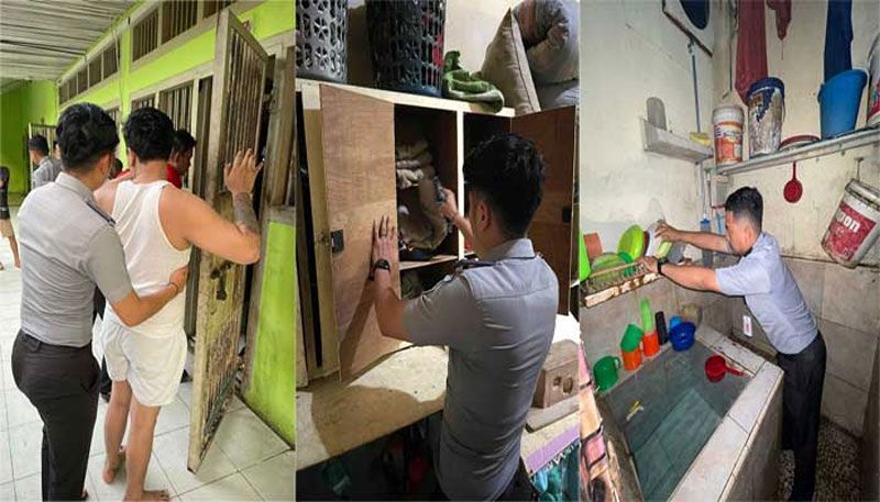 Lapas Pekanbaru Razia Kamar Hunian, Sejumlah Barang Terlarang Disita