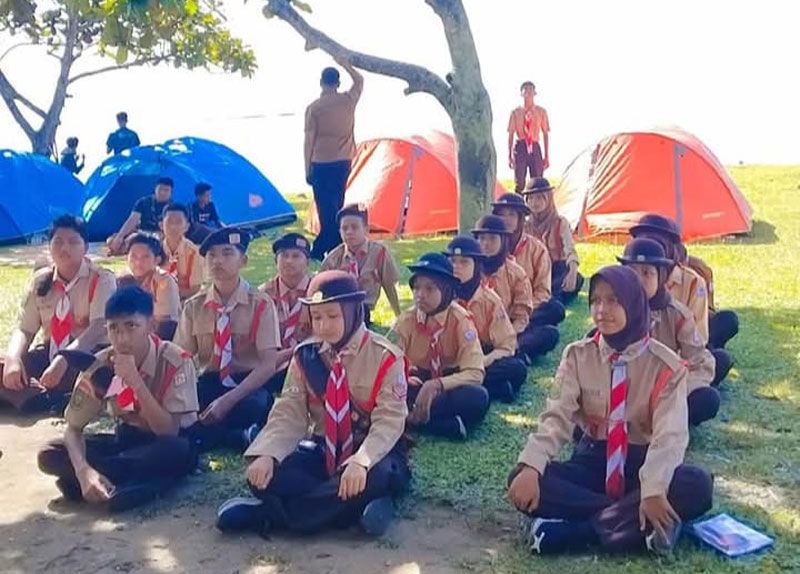 UPT SMP Negeri 1 Bangkinang Kota Laksanakan Persami di Quari Batu Bersurat