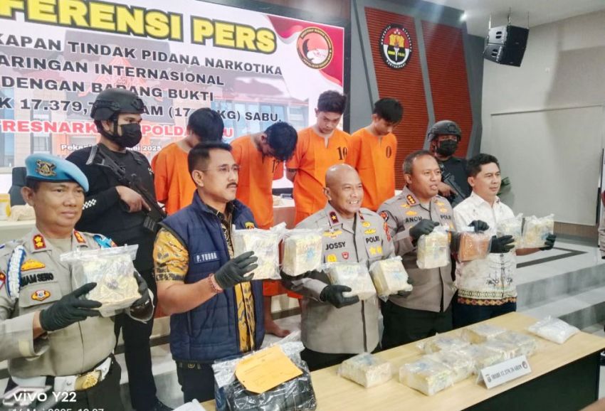 Peredaran 17,37 Kilogram Sabu Jaringan Internasional Dibongkar, 4 Ditangkap