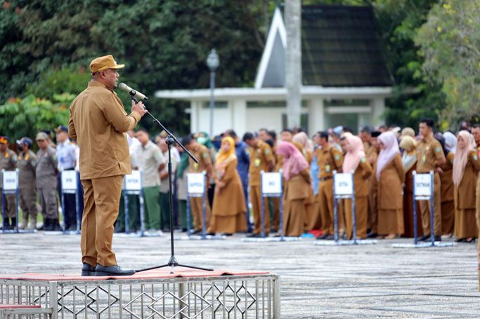 Pimpin Apel Perdana, Wabup Siak Sampaikan Komitmen Selesaikan Tunda Bayar
