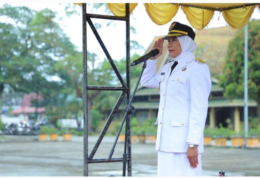 Wabup Yuliantini, S.Sos, M.Si Pimpin Apel OTDA Ke-XXIX di Lingkungan Pemerintah Kabupaten Indragiri Hilir