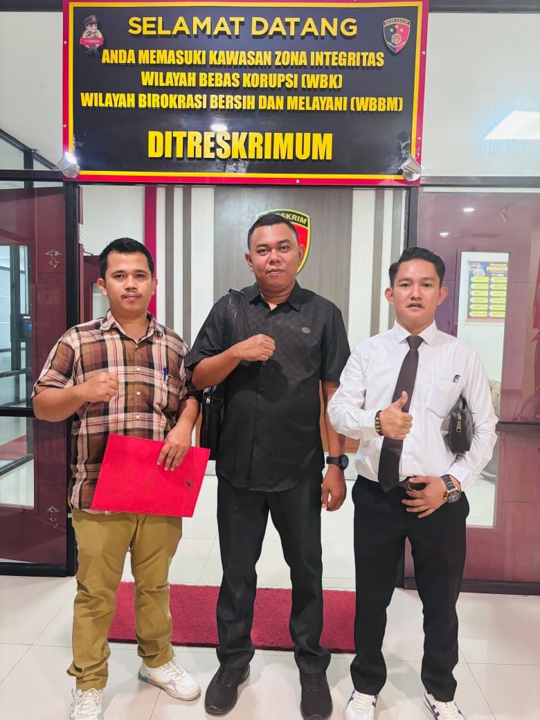 Advokat Kantor Hukum Cutra Andika Siregar dan Rekan Laporkan Muhajirin ke Ditreskrimum Polda Riau