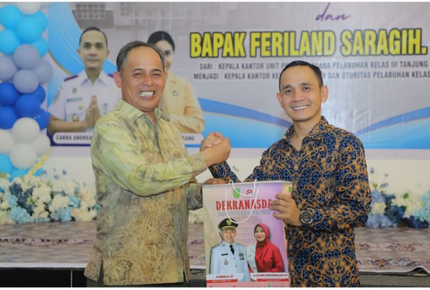 Pisah Sambut Kepala KSOP Kelas IV Tembilahan, Bupati Herman Berharap Sinergi Terus Terjaga