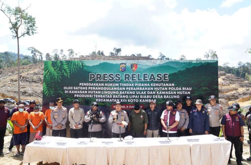 Tindak Tegas Perusak Hutan, Polda Riau Tegaskan Komitmen Green Policing