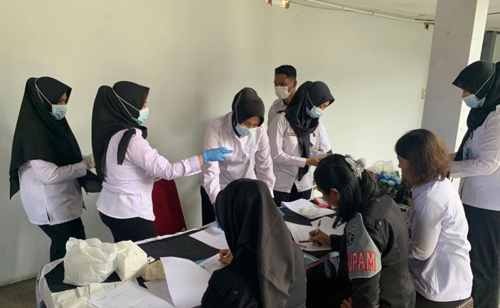 Cegah Peredaran Gelap Narkoba, BNN Pekanbaru Tes Urine Pegawai Lapas dan Warga Binaan