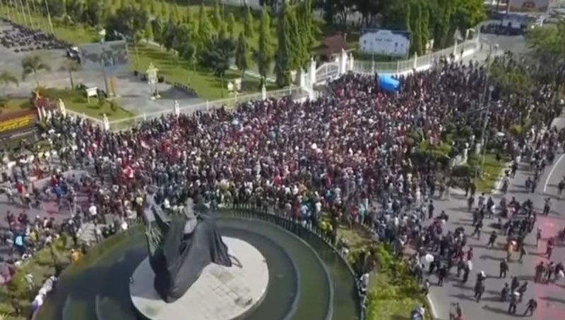 Aksi Ribuan Massa Terkait Relokasi Warga TNTN di Pekanbaru, Beri Waktu Satu Bulan kepada Gubernur Riau