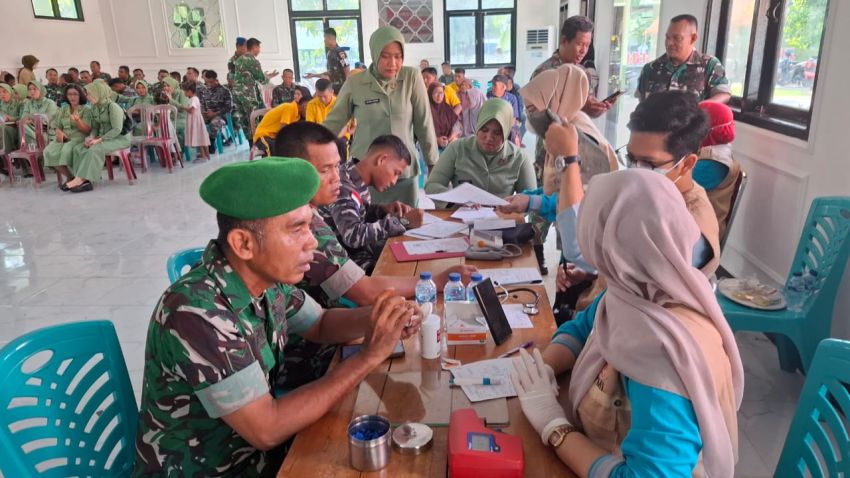 Sambut HUT Kodam I/Bukit Barisan ke-75, Kodim 0314/Inhil Gelar Bhakti Sosial