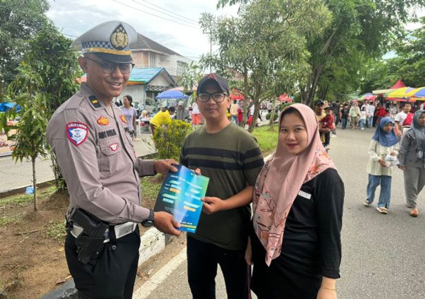Polres Inhil Sosialisasi Riau Bhayangkara Run 2025 di Lokasi CFD