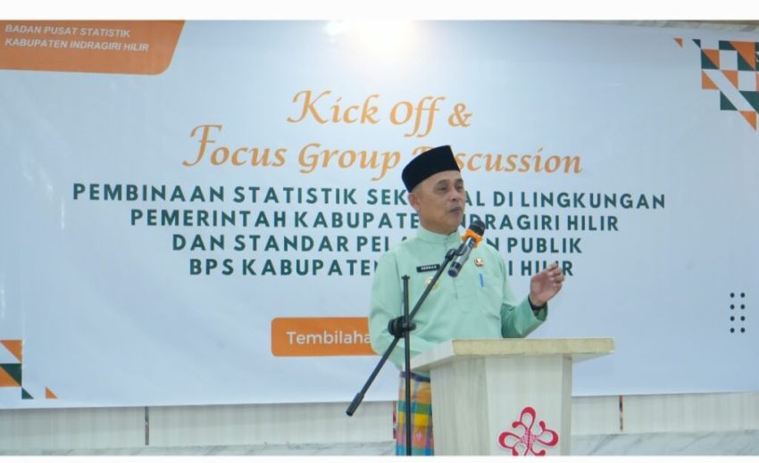 Bupati Inhil H. Herman Buka FGD Pembinaan Statistik