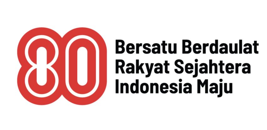 Logo HUT ke-80 RI: "Bersatu, Berdaulat, Rakyat Sejahtera, Indonesia Maju"