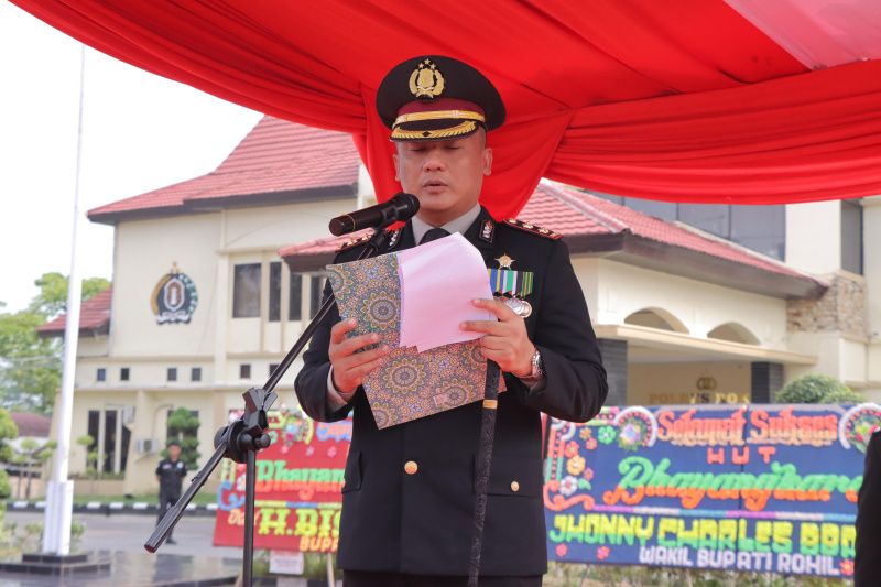 Upacara dan Syukuran HUT Bhayangkara Ke79 di Rohil, Polri untuk Masyarakat