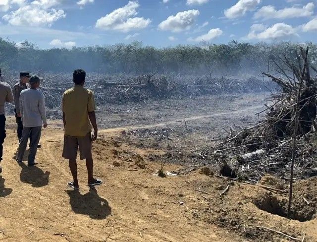 Polisi Tangkap Pembakar Lahan di Kuansing