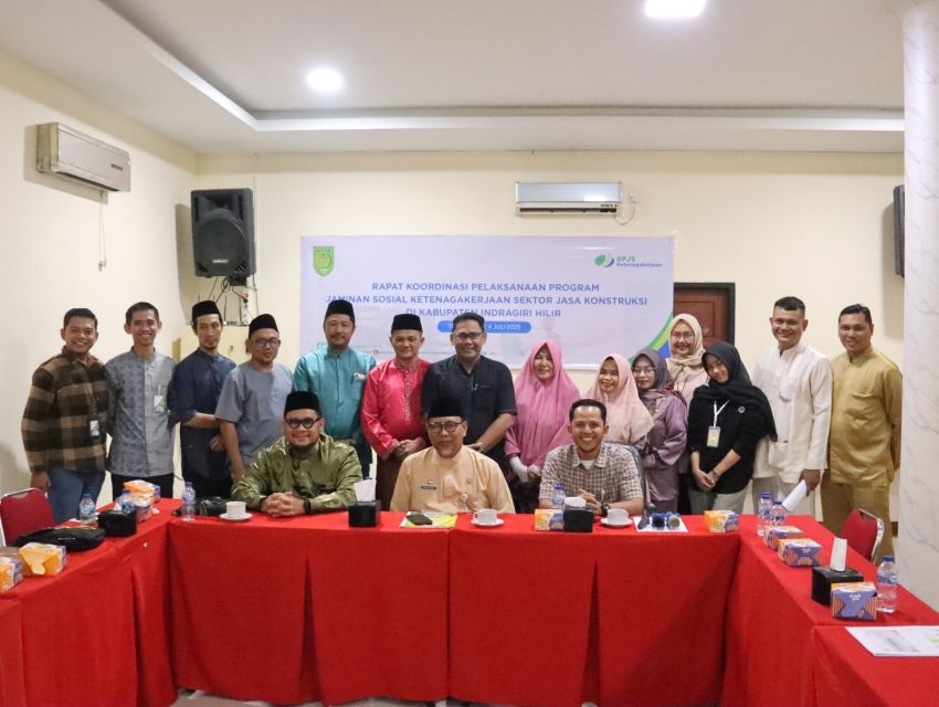 Pemkab Inhil Dorong Pengusaha Jasa Kontruksi Beri Perlindungan Karyawan melalui BPJS Ketenagakerjaan