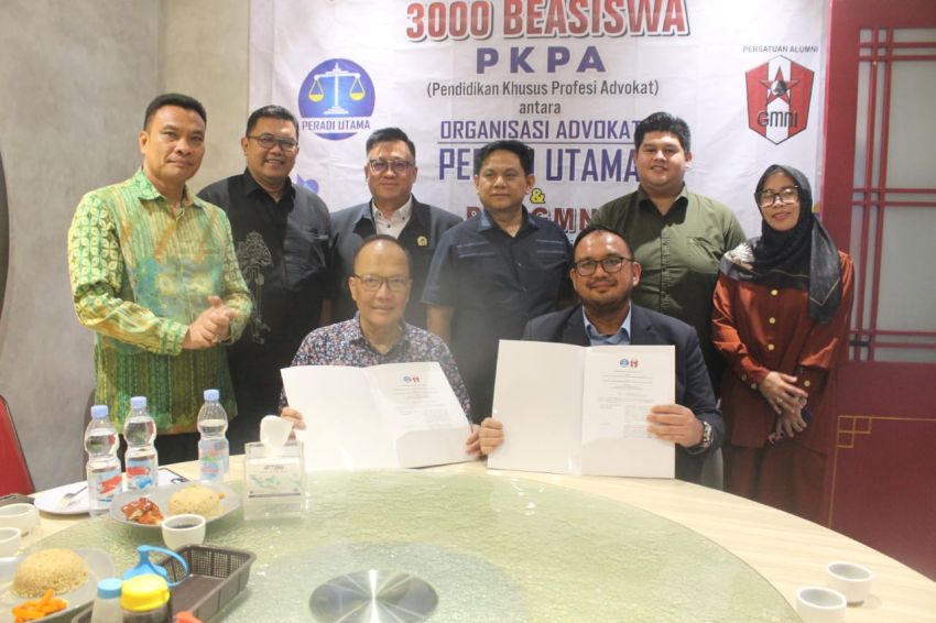PERADI Utama dan DPP PA GMNI Teken Kerja Sama Beasiswa PKPA untuk 3.000 Kader