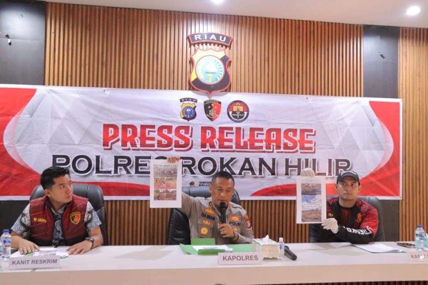 Polres Rohil Tetapkan 5 Tersangka Kasus Perambahan Hutan dan Pembakaran Lahan