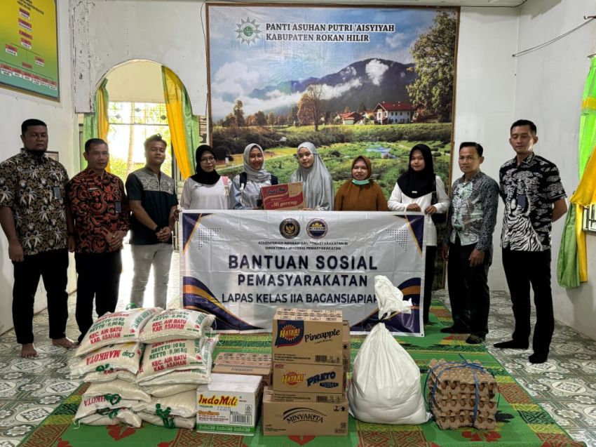 Wujud Kepedulian pada Masyarakat, Lapas Bagansiapiapi Salurkan Bansos